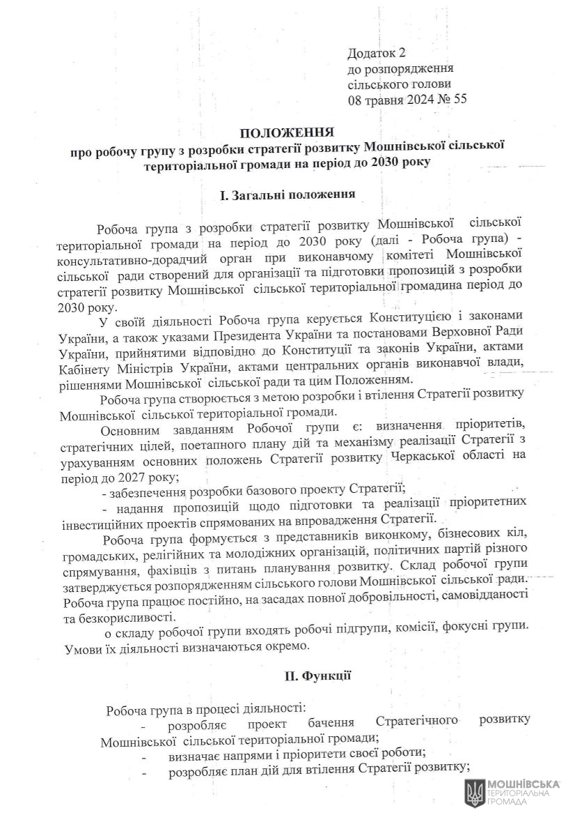 Розпорядження сільського голови про створення робочої групи з розробки стратегії розвитку Розпорядження сільського голови про створення робочої групи з розробки стратегії розвитку