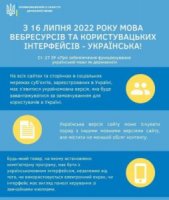 З 16 липня всі сайти мають перейти на українську мову